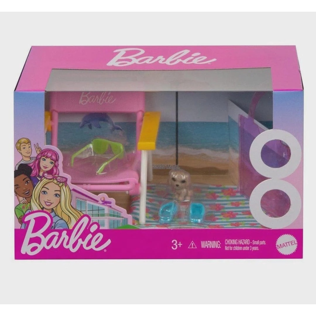 Barbie Estante Casa Glam Com Boneca Mattel - HCD48