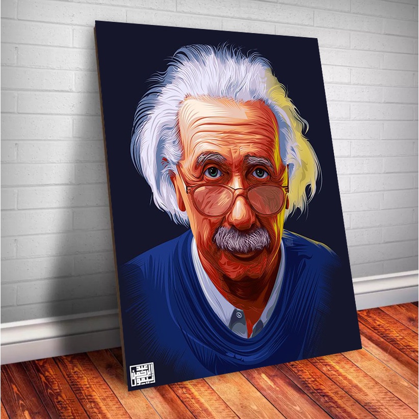 Placa decorativa MDF Albert Einstein(28x20 A4) Quadro parede
