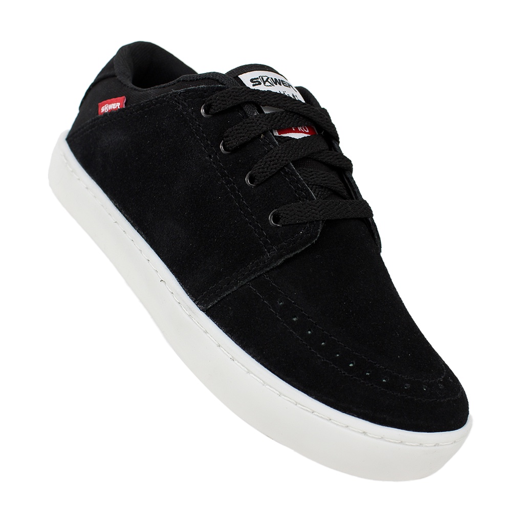 Tênis Masculino Skatista Skwer Camurça Cano Baixo Estilo Skateboard ...