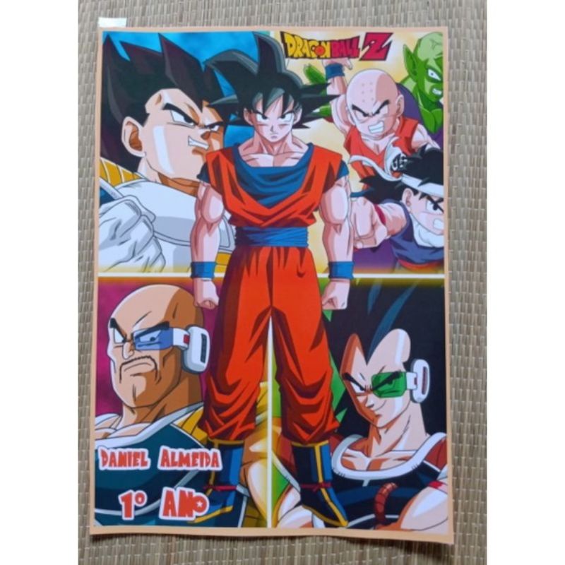 Capa para Caderno Adesivo Escolar Personalizado Dragon Ball Z | Shopee ...