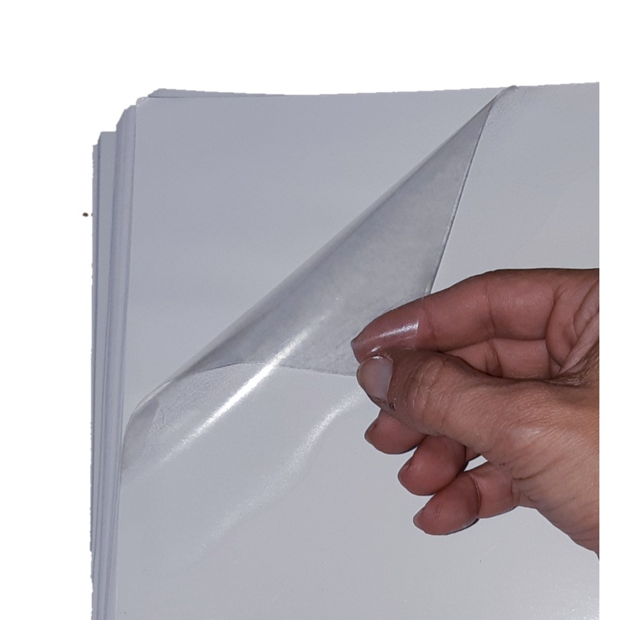 20 Folhas A4 Adesivas Vinil Transparentes p/Jato De Tinta | Shopee Brasil