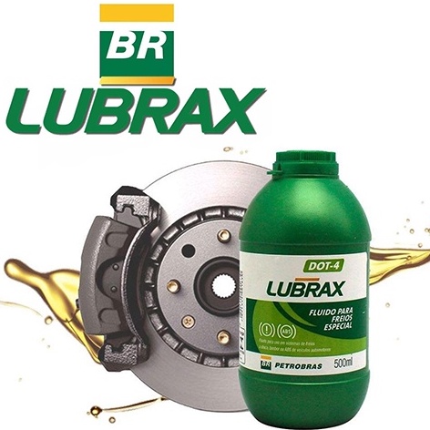 FLUIDO DE FREIO DOT4 LUBRAX (AZUL) 500ML EspecificaçõesViscosidade: SAE J 1703 SAE J 1703, SAE J 1704, FMVSS-116 DOT4, ABNT NBR 9292 tipo 4, MBB DBL 7760.30. Fabricante:PETROBRAS