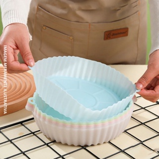 Forma Air Fryer Antiaderente De Silicone Para Preparar Sua Comida Sem Sujeira