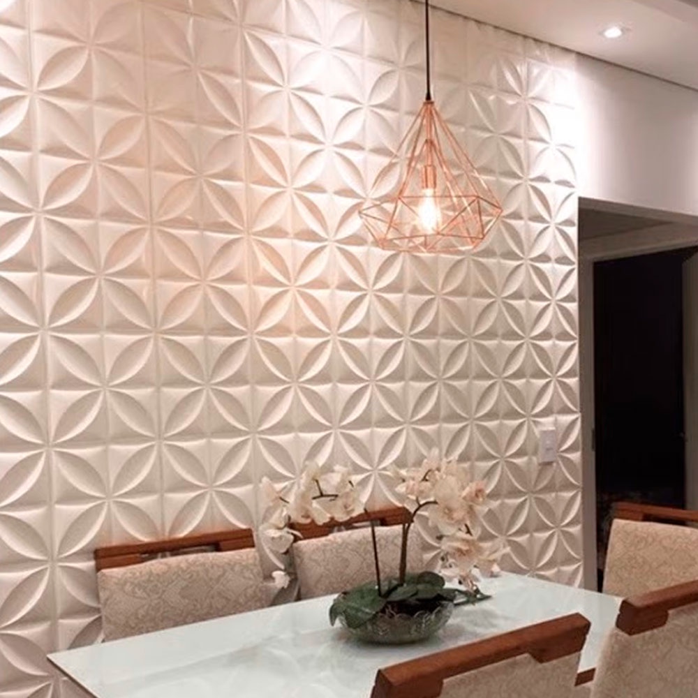 Kit 50 Placas PVC 3d Revestimento De Parede Decorativa 25 cm Ornata Domus