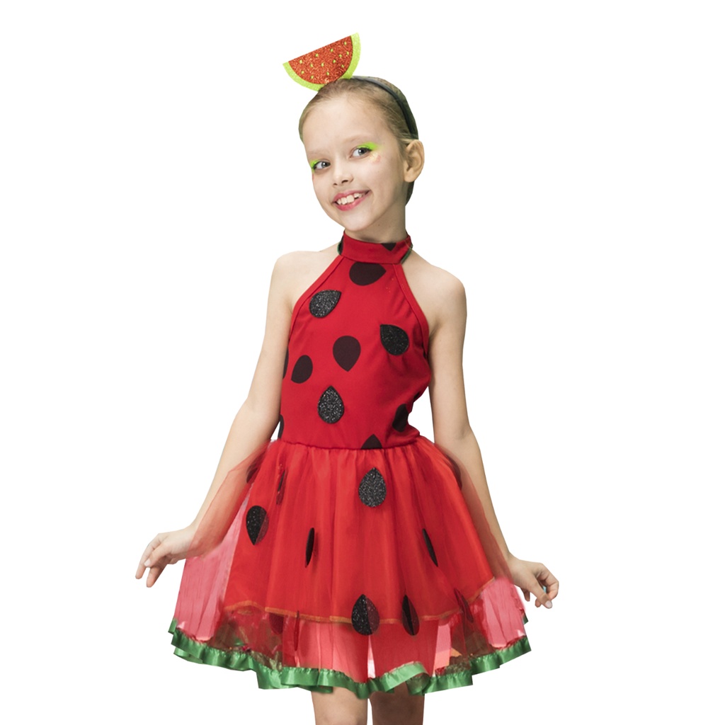 Fantasia Frutas Vegetais Melancia Abacaxi Infantil Menina Carnaval ...