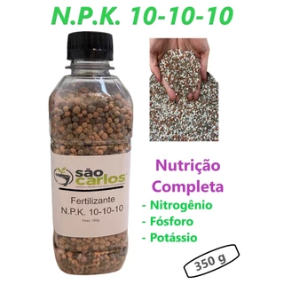 Adubo NPK 10-10-10 - 350g - Fertilizante para Plantas em Geral