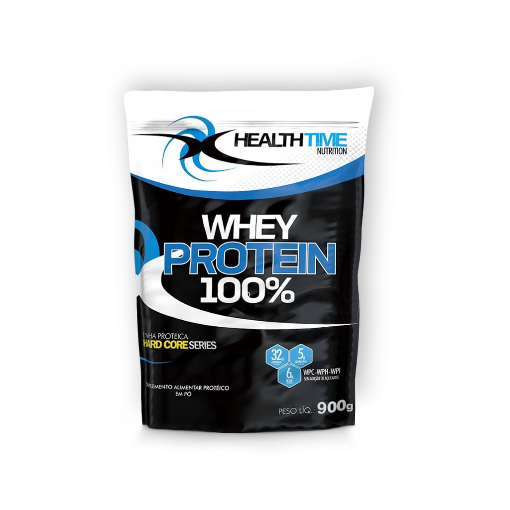 WHEY 100% HEALTH TIME - 900g (32g de proteínas por porção)