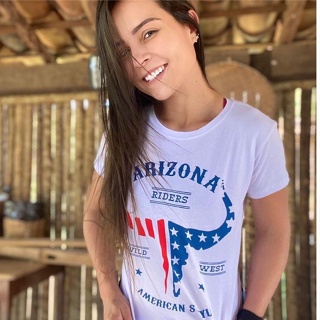 T-shirt Country Feminina Estilo Cowboy do Arizonas