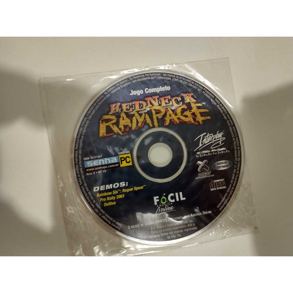 Redneck Rampage jogo antigo pc cd original completo revista Senha PC ...