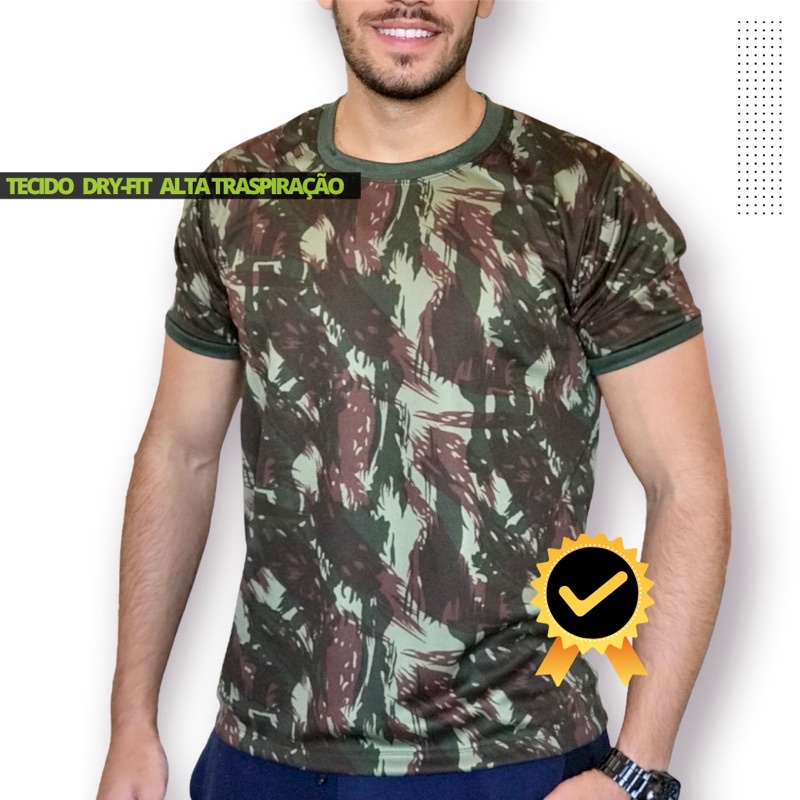 Camiseta Exercito Brasileiro Camuflada Masculina | Shopee Brasil
