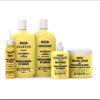 Kit Gota Dourada Anticaspa Fortalecimento Legitimo - 5 Produtos
