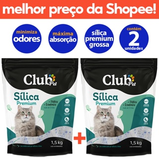 Kit 2 Unidades Areia Sílica Premium Para Gatos 1,5kg