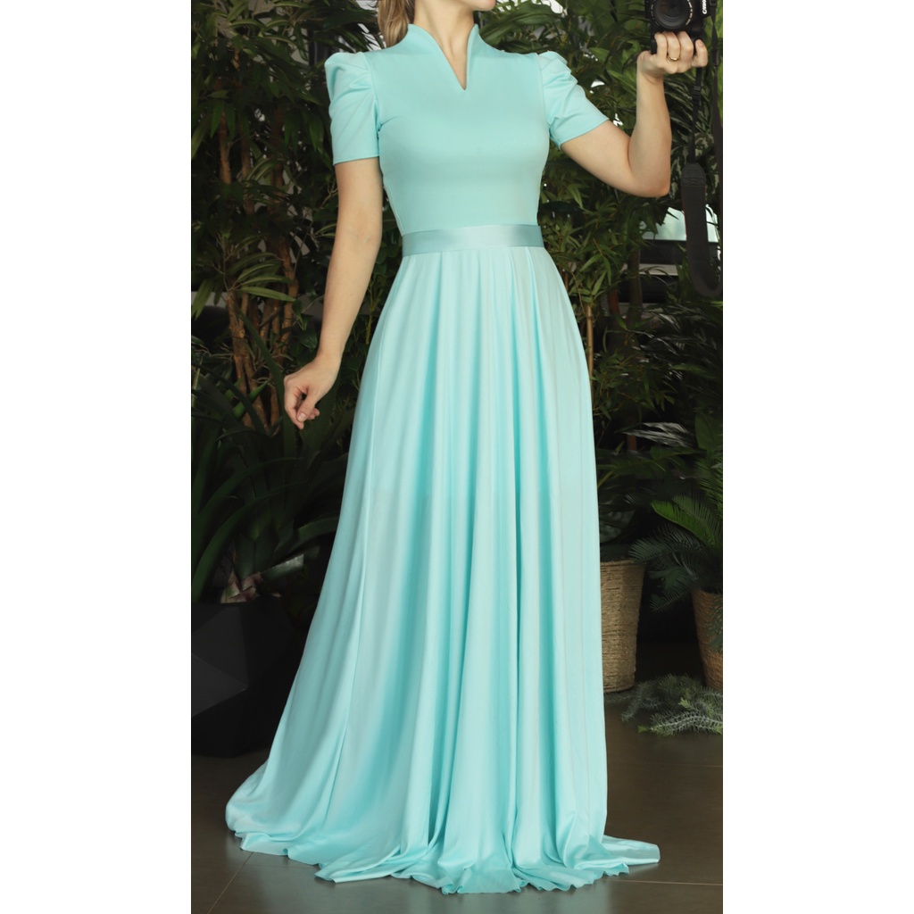 Vestido Moda Evangélica Vestido Social Bras Vestido Feminino Midi