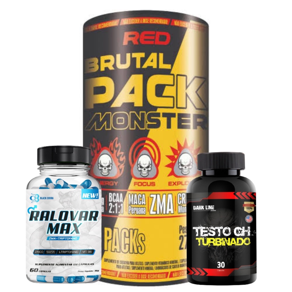 Kit Animal Brutal Pack 30pak Testo Gh turbinado 30 caps Ralovar 0cap ...