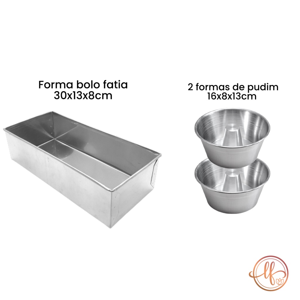 Formas Bolo Em Fatia 30x13x8cm+forma De Bolo 16x8x13cm