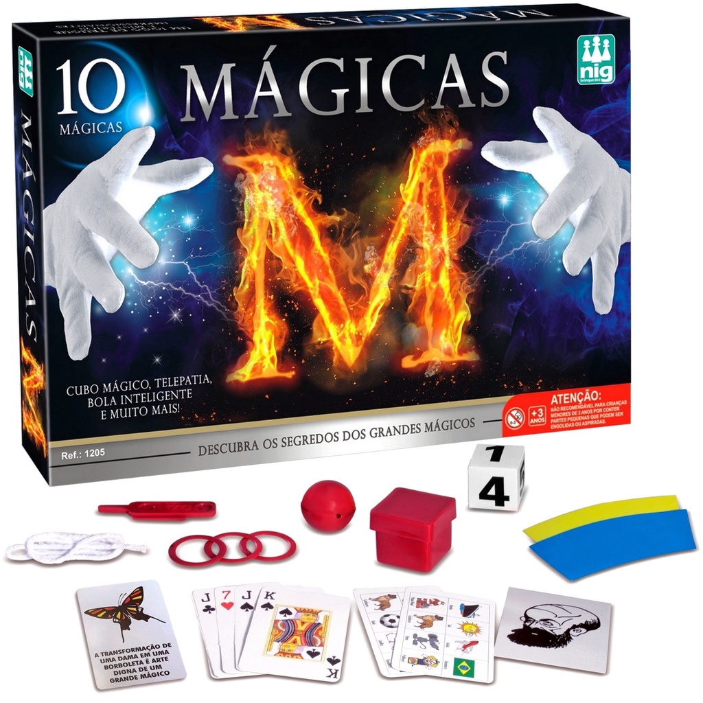 Jogo Kit 12 Magicas Criança Truques Cartas Nig Brinquedos em Promoção na  Americanas