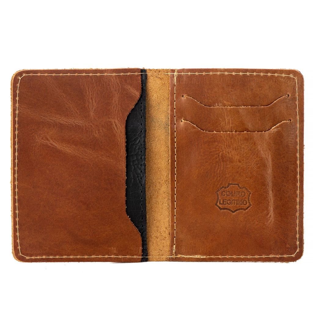 Carteira Porta Cartão Slim Couro Legitimo Rg/cnh/cartões/ Cedulas