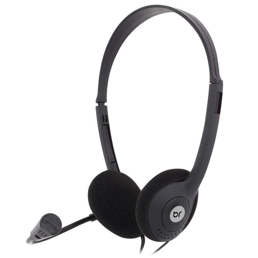 Fone De Ouvido Headset Home Office Com Microfone Conector P2 Haste ...