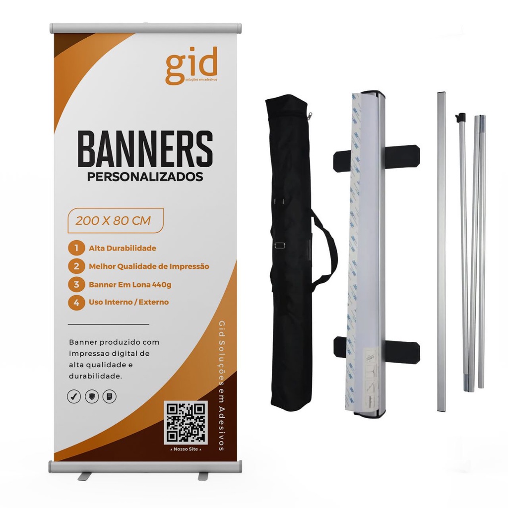 ROLL UP 0.80 CM 2 METROS - PORTA BANNER