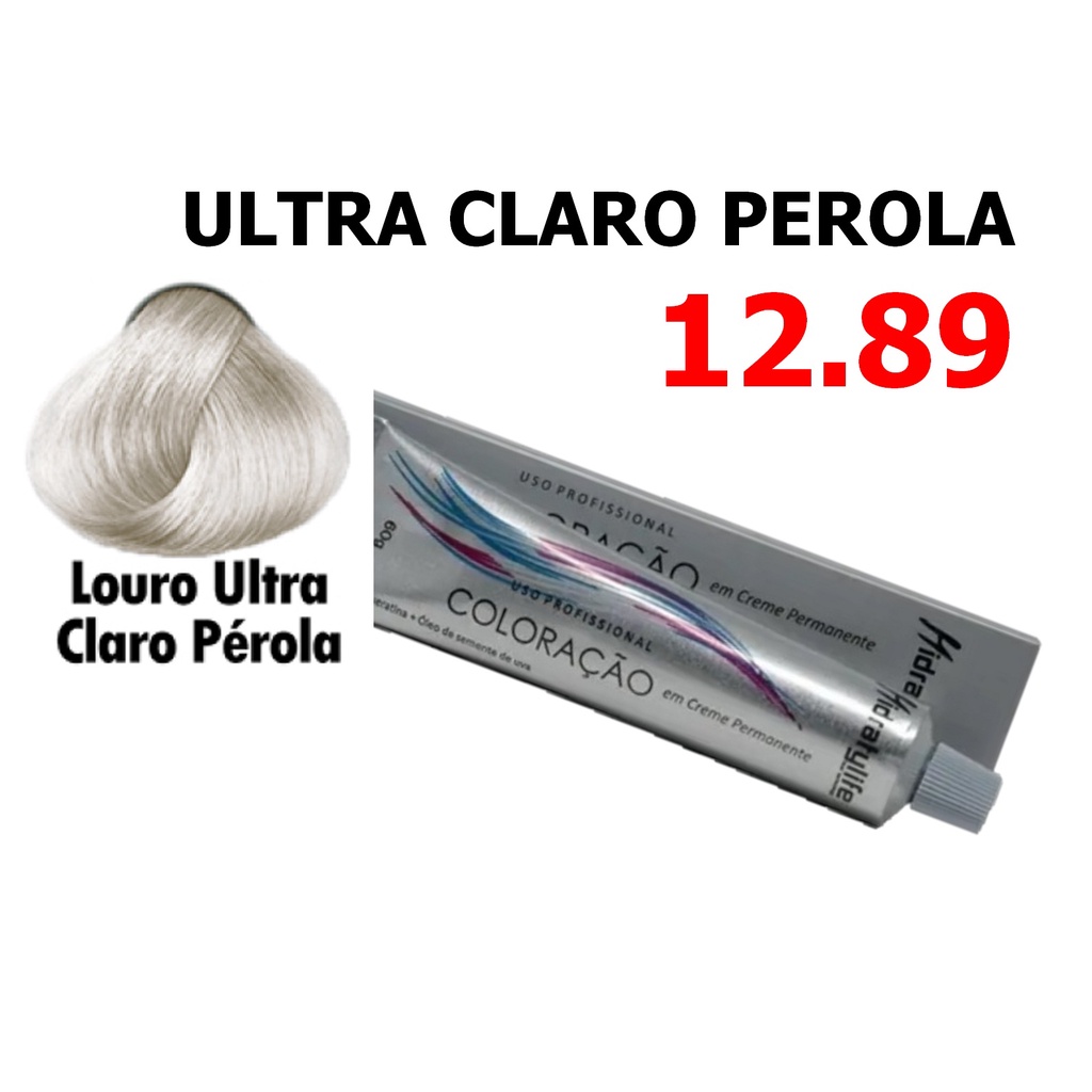 Tinta Cabelo Ultra claro perola 12.89 - Coloração 60g Hidratylife ...