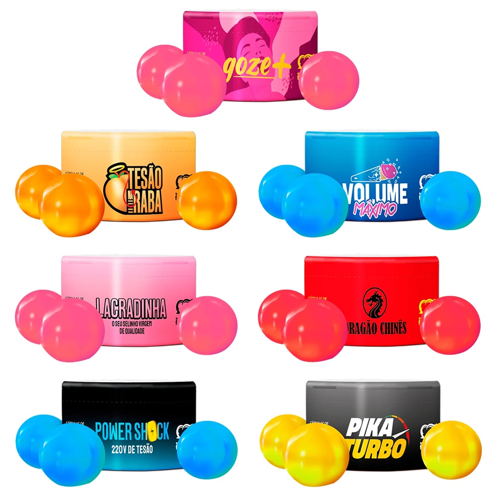 KIT 3 Hot Ball Bolinhas Explosivas Lubrificante - SEXY SHOP | Shopee Brasil