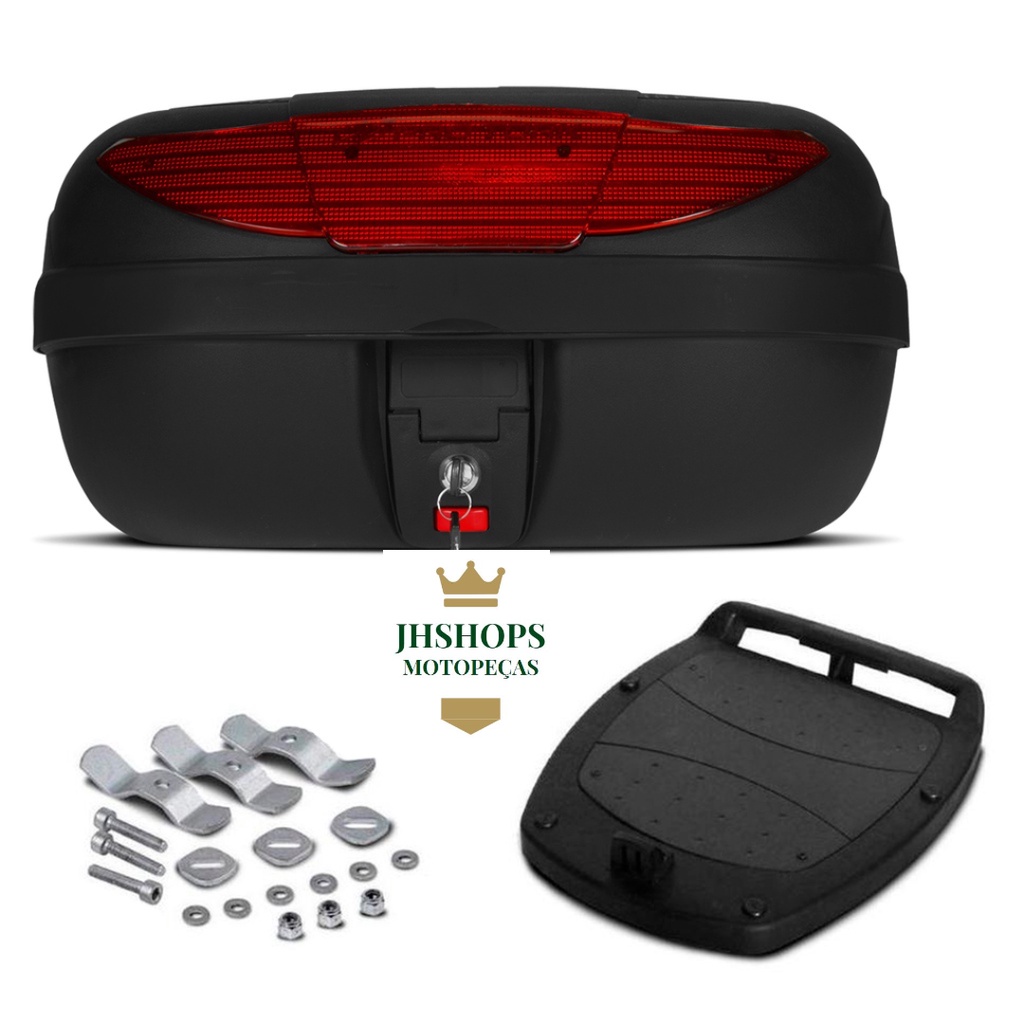 Baú ProTork Moto 45 Litros Para dois Capacetes Universal Entregador Motoboy Resistente Bauleto Promoção