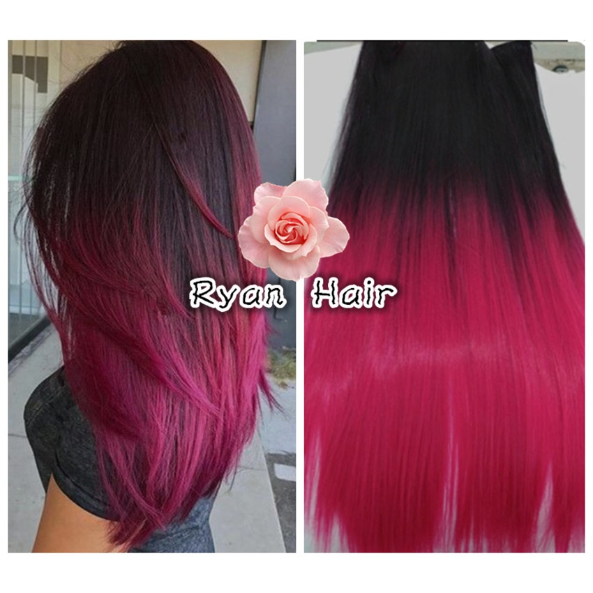 Cabelo aplique tic tac cor 1t71945 Liso preto com ombre hair ...