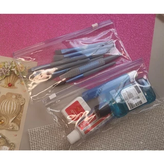 Estojo zip transparente envelope para Kit 24 x 8,5