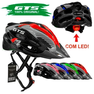 Capacete Com Sinalizador Led Ciclismo Bike Bicicleta Proteção Completa