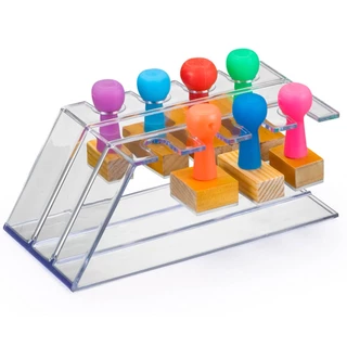 Porta Carimbo C/8 Lugares Cristal Waleu em Oferta na Shopee