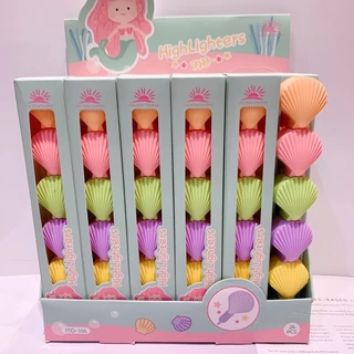 Conjunto marca textos com 5 Cores Em Forma De Concha Do Amor Iluminador De Cor Doce