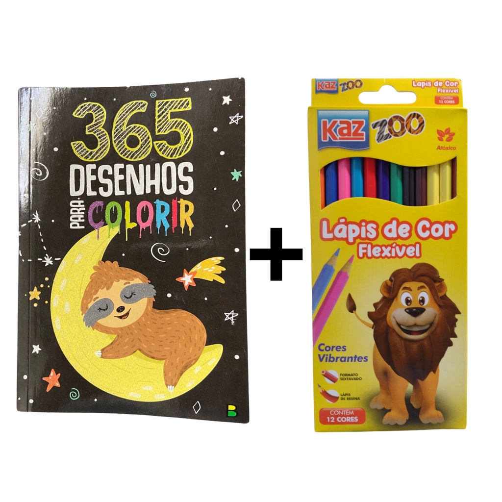 Kit Livro para Colorir 365 Desenhos Toy Story Disney com Lápis 12