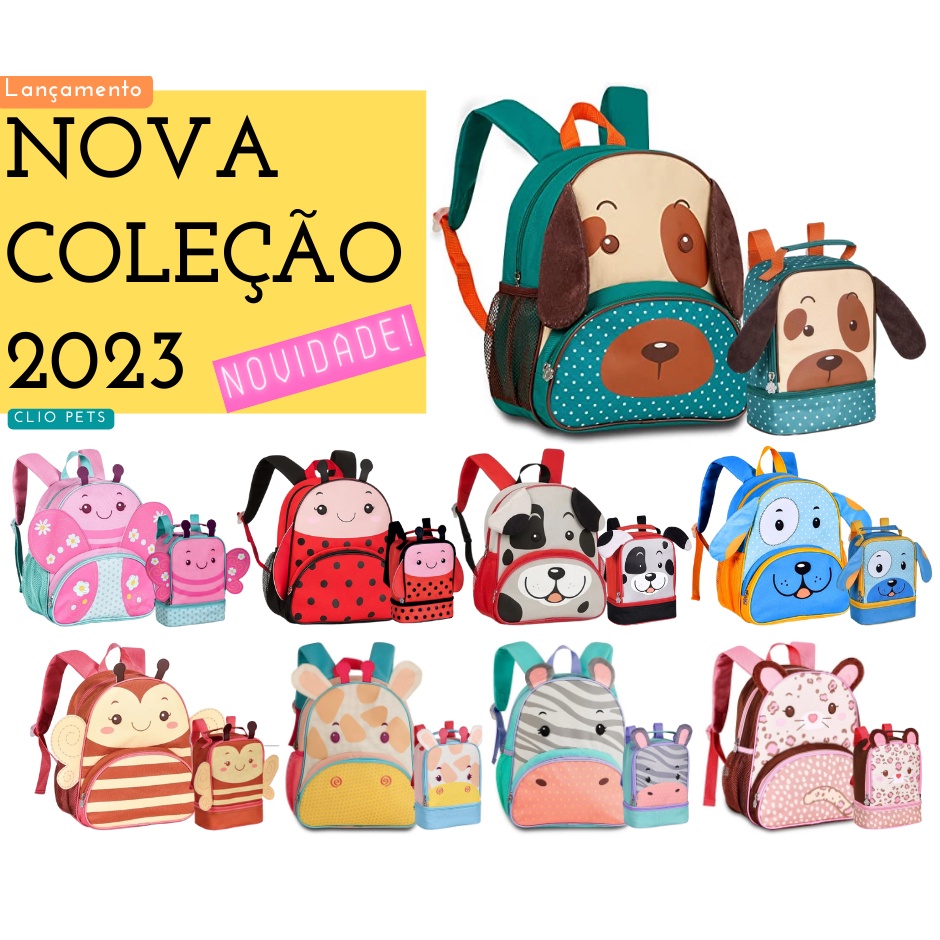 Lancheira Térmica Infantil Escolar Menino Menina Animais Zoop Kids