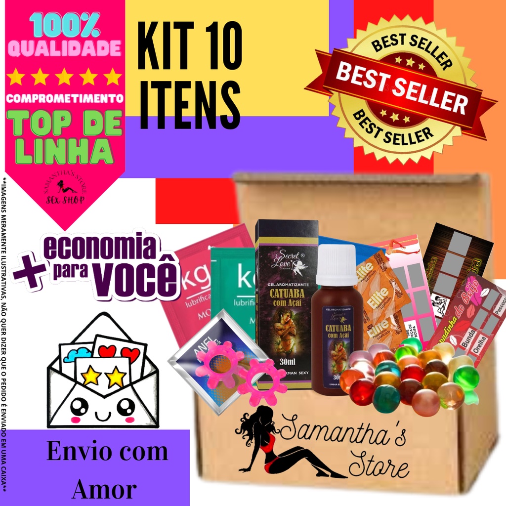 Kit Sex Shop 10 Produtos Eróticos Adulto Revenda Shopee Brasil 0087