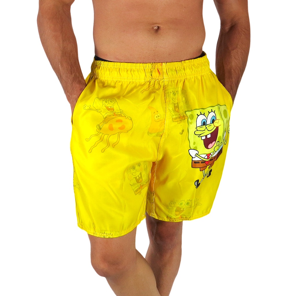 Short Praia Masculino Bob Esponja Tac Tel Verão Alta Gramatura Envio Imediato