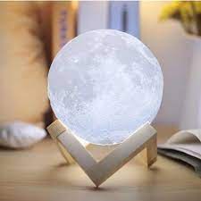 Luminária de Lua Cheia Abajur 3D 13cm Usb/touch