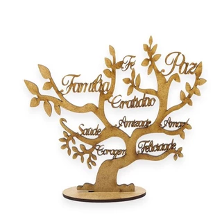 Kit com 40 Árvore mensageira tamanho M, decoração de mesa - MDF