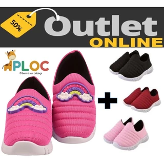 KIT 2 PARES Tênis Infantil Meia Calce Fácil Leve Flexível Anatômico (PLOC P36 - NUVEM POPIT + P-26 BORDADO) em Oferta na Shopee