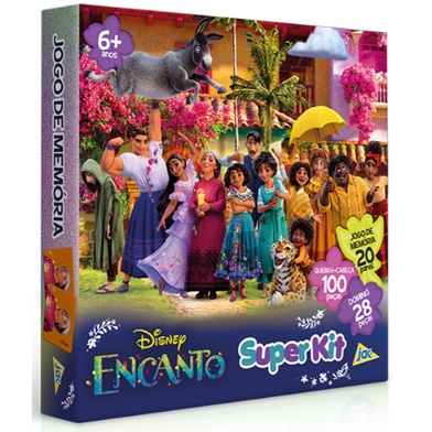 Encanto Super Kit com Quebra-Cabeça, Jogo da Memória e Dominó ...