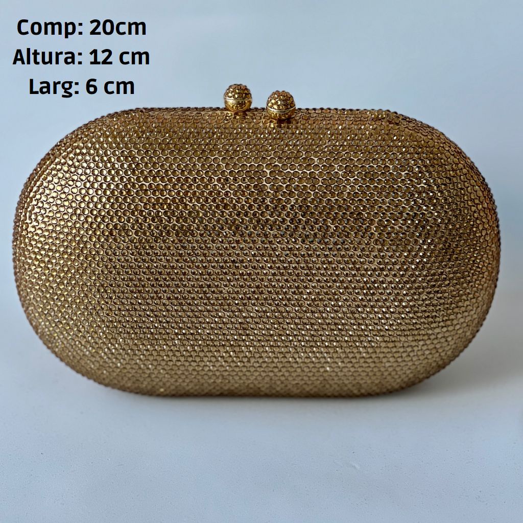 Bolsa de festa dourada com muito brilho, clutch para casamentos ...