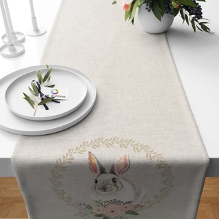Caminho Trilho de Mesa Páscoa Coelho de Páscoa 0,50 x 1,45m - 4 a 6 lugares - Decoração de Mesas