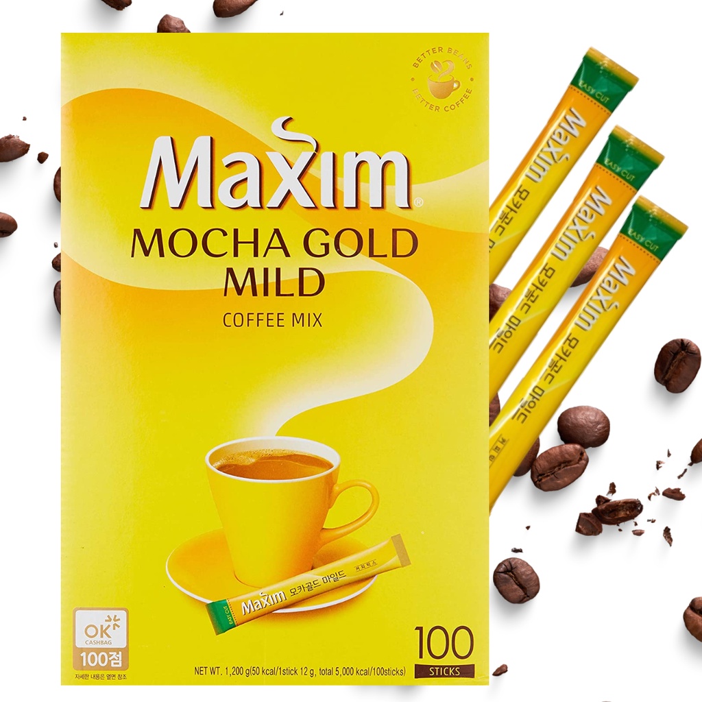 Café Pronto Solúvel Mocha Gold Coffee Maxim Coreano 100sachê