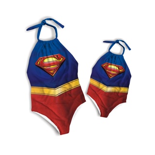 Fantasia Super Homem Super Girl Feminino Adulto Body + Capa Carnaval  Halloween Super Heroi Temático