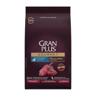 Ração Granplus Gourmet Para Gatos Castrados Sabor Ovelha 1Kg