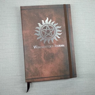 Caderneta Caderno Grimorio Supernatural Winchester Journal John Diario Tipo Moleskine Sketchbook Bullet Journal Desenho Bloco de Notas