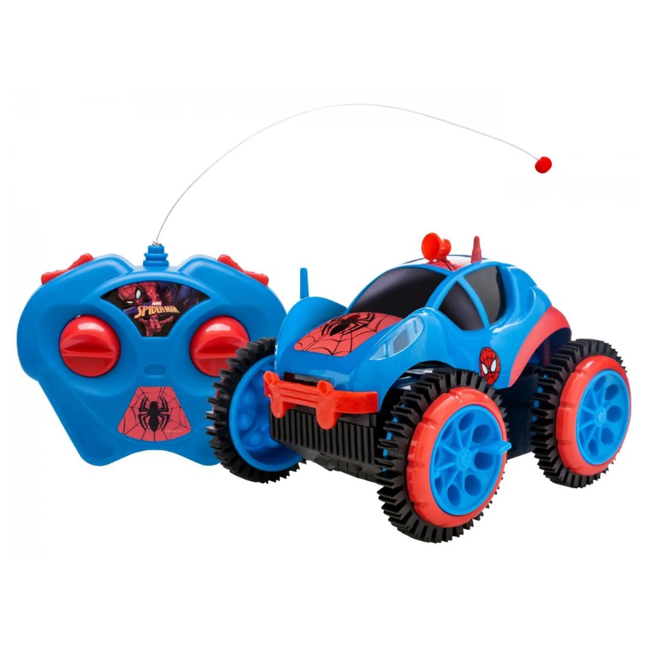 Carro de Controle Remoto Homem Aranha High Speed 3 Funções Azul e Vermelho  - Candide