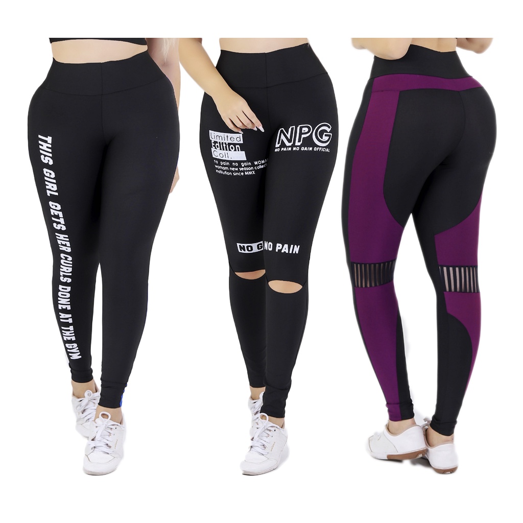 Calça Feminina Legging Academia Cintura Alta Moda Fitness GERAL - The Start