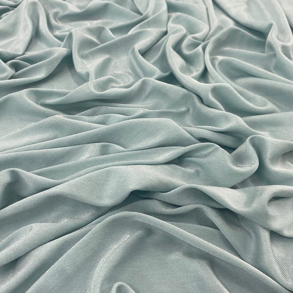 Tecido Malha Modal Azul Bebê com Brilho Leve (LEIA A DESCRIÇÃO)