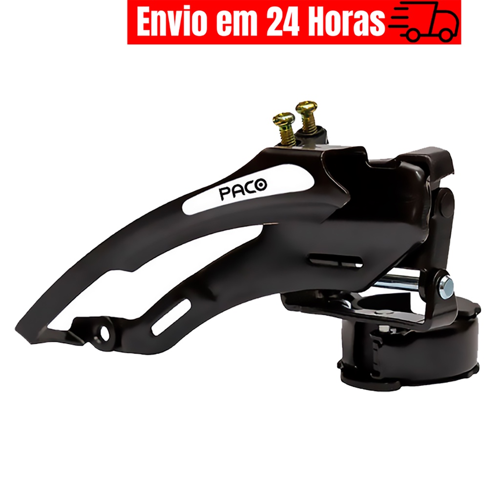 Câmbio Dianteiro Bike 6v 7v 8v Paco Index Dual Pull 28.6/31.8mm 48d Passador Bicicleta