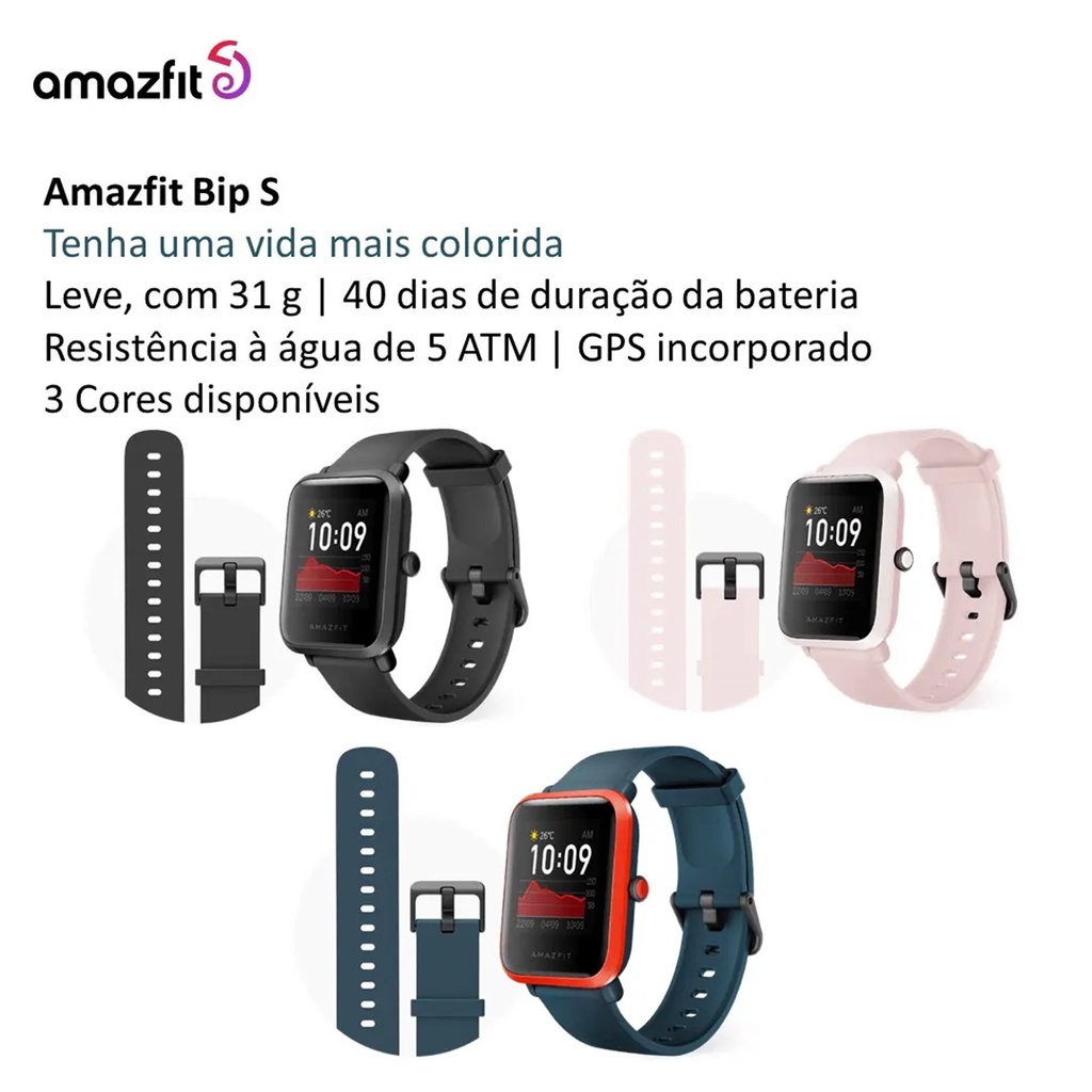Smartwatches Amazfit Bip S com GPS Integrado | Shopee Brasil